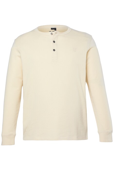 Henley top, dlouhé rukávy, zapínání na knoflíky, do vel. 8XL