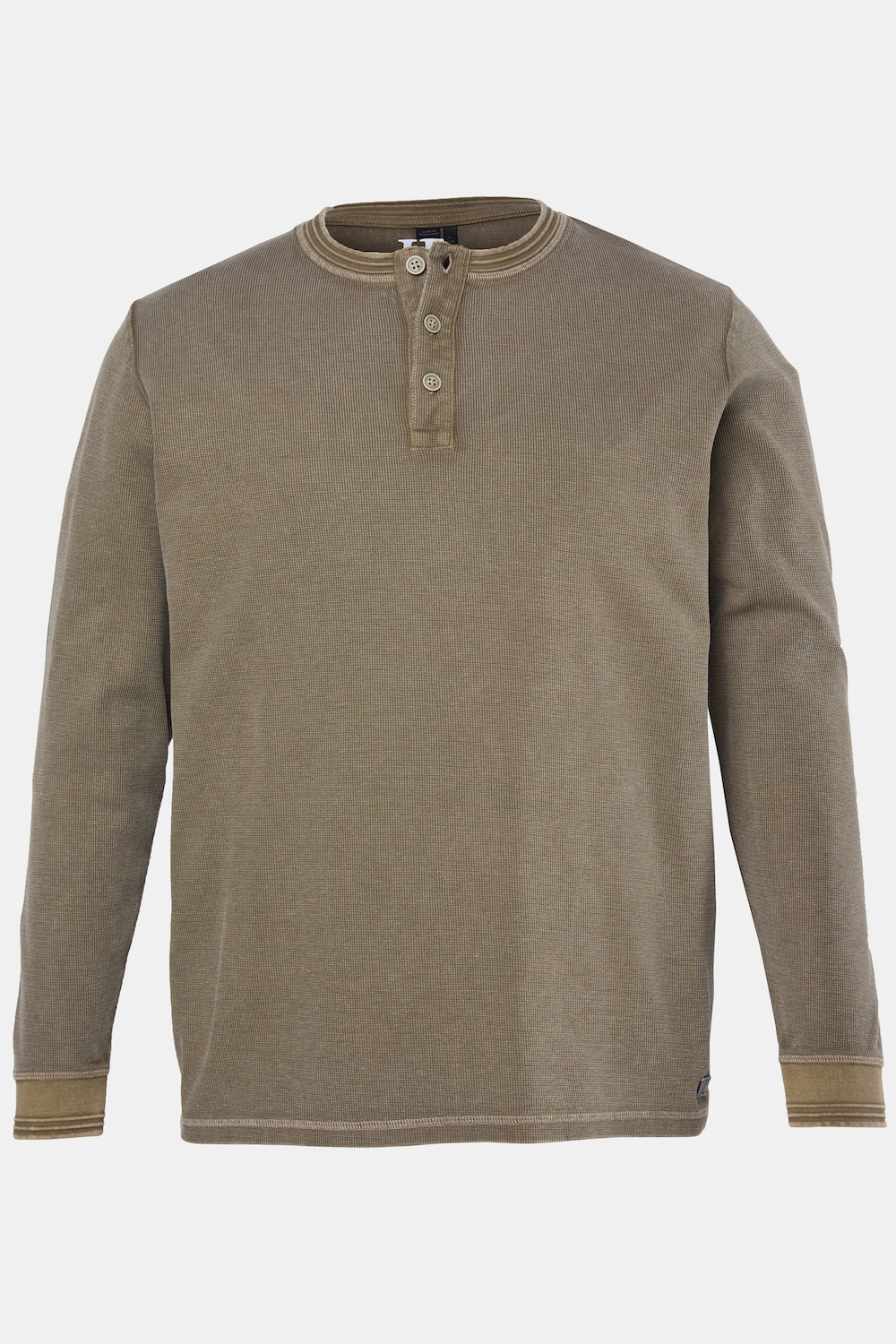Henley, Langarm, Knopfleiste, Vintage Look, bis 8 XL