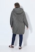 Long-Steppjacke, Kapuze mit Teddy