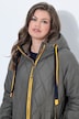 Long-Steppjacke, Kapuze mit Teddy