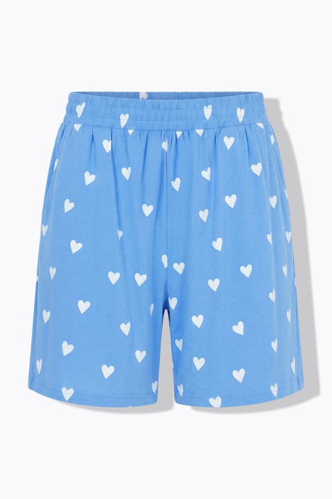 Pyjama, kurzer Zweiteiler, Hearts-Print