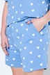 Pyjama, kurzer Zweiteiler, Hearts-Print