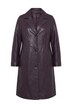 Leder-Swingermantel, A-Linie, Reverskragen, Langarm