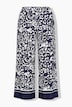 Pantalon à enfiler, jambe large, motif animal et taille élastique