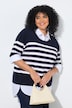 Pullover, Streifen, Rundhalsausschnitt, Halbarm