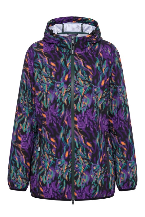 Regenjacke, Blüten, wasserdicht, Kapuze, 2-Wege-Zipper