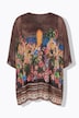 Blouse oversize en tulle, top opaque en jersey et motif floral