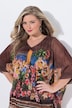 Blouse oversize en tulle, top opaque en jersey et motif floral