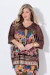 Blouse oversize en tulle, top opaque en jersey et motif floral