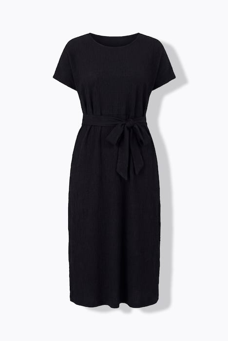 Jerseykleid, Midilänge, Drapierung mit Bindeband