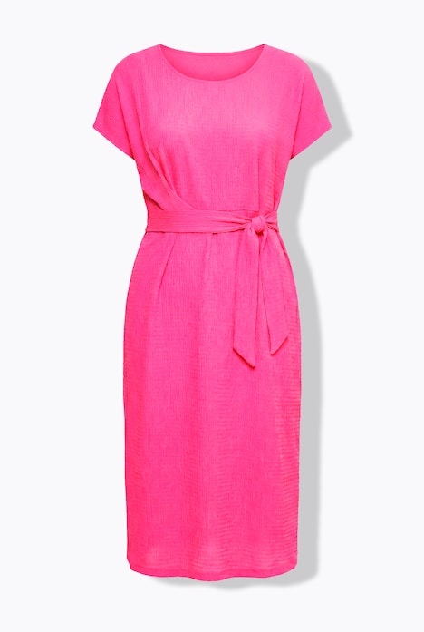 Jerseykleid, Midilänge, Drapierung mit Bindeband