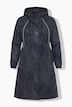 Parka de pluie imperméable, capuche et fermeture à glissière à double sens