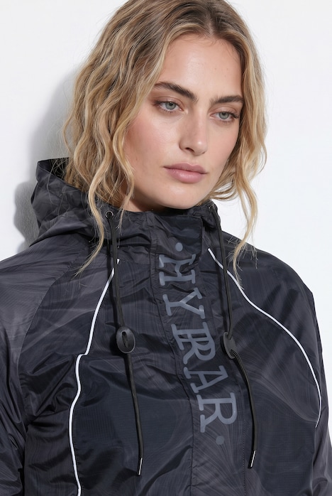 Parka de pluie imperméable, capuche et fermeture à glissière à double sens