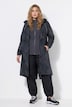 Parka de pluie imperméable, capuche et fermeture à glissière à double sens