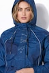 Regenparka, wasserdicht, Kapuze, 2-Wege-Zipper