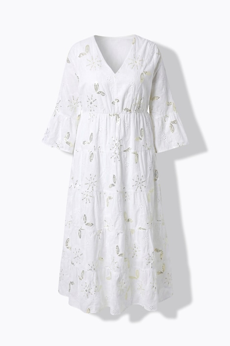 Maxikleid, A-Linie, Boho-Style, 3/4-Ärmel