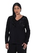 Pullover, 3D-Blüten, Perlen, V-Ausschnitt, Langarm