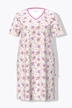 Bigshirts, set van 2, bloemen/olifanten, V-hals, korte mouwen