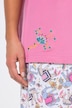 Pyjama, Elefanten, V-Ausschnitt, Halbarm, Taschen