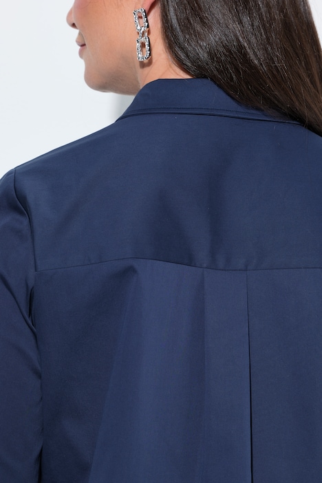 Bluse, Ziersteine, Pailletten, Hemdkragen, Langarm