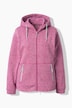 Strickfleece-Jacke, Ziernähte, Kapuze, 2-Wege-Zipper