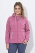 Strickfleece-Jacke, Ziernähte, Kapuze, 2-Wege-Zipper