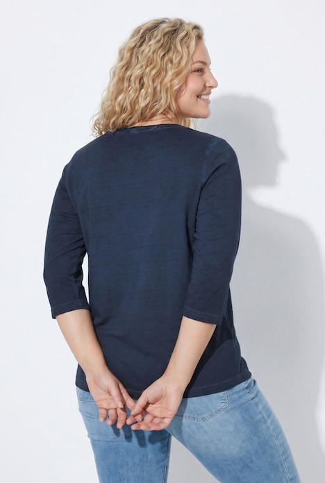 Shirt, Classic, V-Ausschnitt, 3/4-Arm