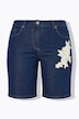 Jeans-Shorts, weites Bein, Patch, 5-Pocket