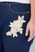 Jeans-Shorts, weites Bein, Patch, 5-Pocket