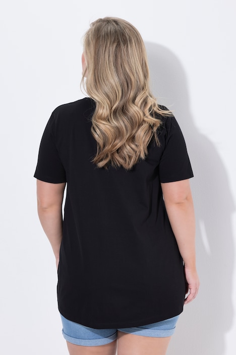 T-Shirt, A-Linie, Blumen-Motiv