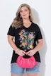 T-Shirt, A-Linie, Blumen-Motiv
