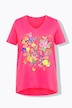 T-Shirt, A-Linie, Blumen-Motiv