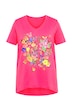 Tričko, áčkový střih, květinový motiv