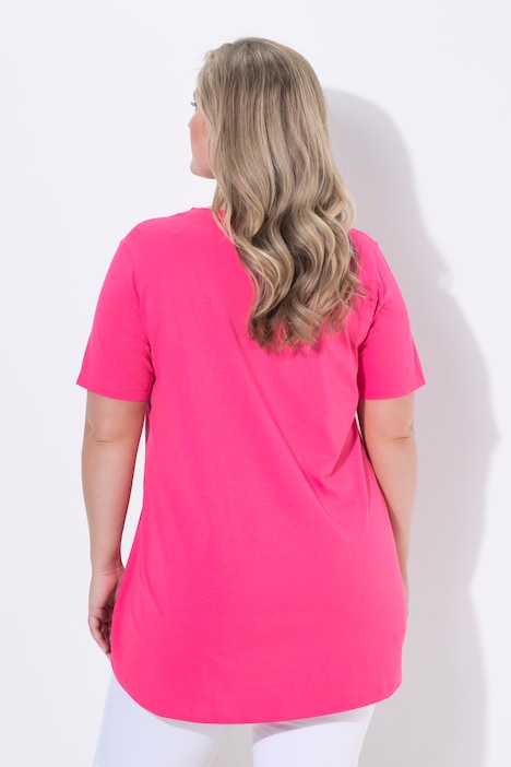 T-Shirt, A-Linie, Blumen-Motiv