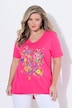 T-Shirt, A-Linie, Blumen-Motiv