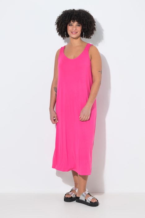 Kleid, A-Linie, geflochtene Träger