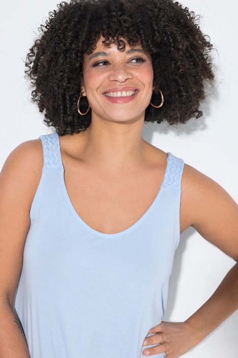 Kleid, A-Linie, geflochtene Träger