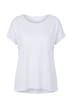 Pletené tričko, pohodlný střih, stříbrný potisk, krátké rukávy