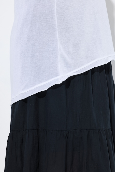 Stickad tröja, comfort fit, silvertryck, halvlång ärm