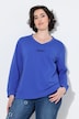 Sweater, Schriftmotiv, V-Ausschnitt, Langarm