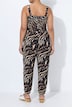 Jumpsuit, Einteiler, Allovermuster, weite, gerade Hose