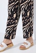Jumpsuit, Einteiler, Allovermuster, weite, gerade Hose