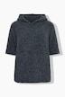 Hoodie, Melangestrick, Kapuze, Halbarm
