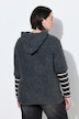 Hoodie, Melangestrick, Kapuze, Halbarm