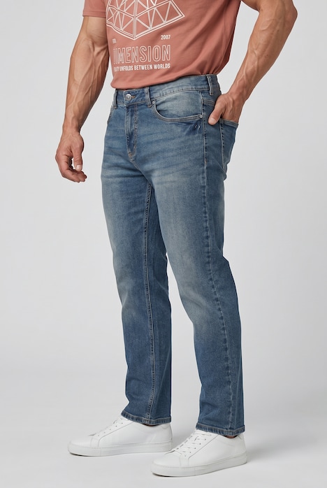 Jeans Bauchfit, Dirty Denim, Loose Fit, 5-Pocket, bis 72