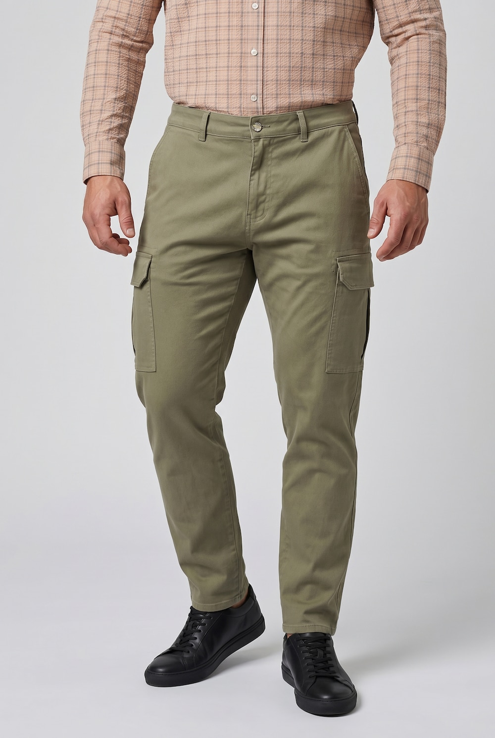 Cargo-colorjeans, loose fit, cargozakken, tot 72