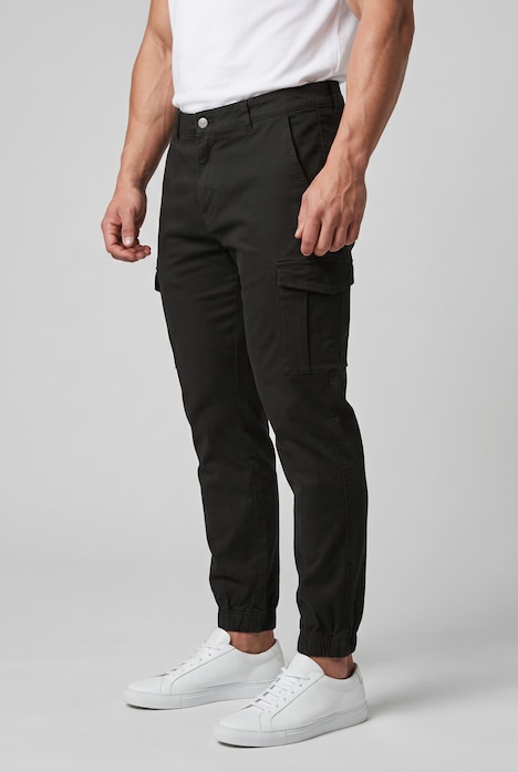 Twill-Cargohose, Bauchfit, Straight Fit, Klappentaschen, bis 72