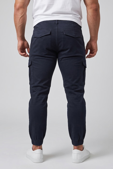 Twill-Cargohose, Bauchfit, Straight Fit, Klappentaschen, bis 72