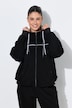 Sweatjacke, Piping, Kapuze, Langarm, Daumenloch