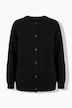 Strickjacke, meliert, Rundhals, Langarm